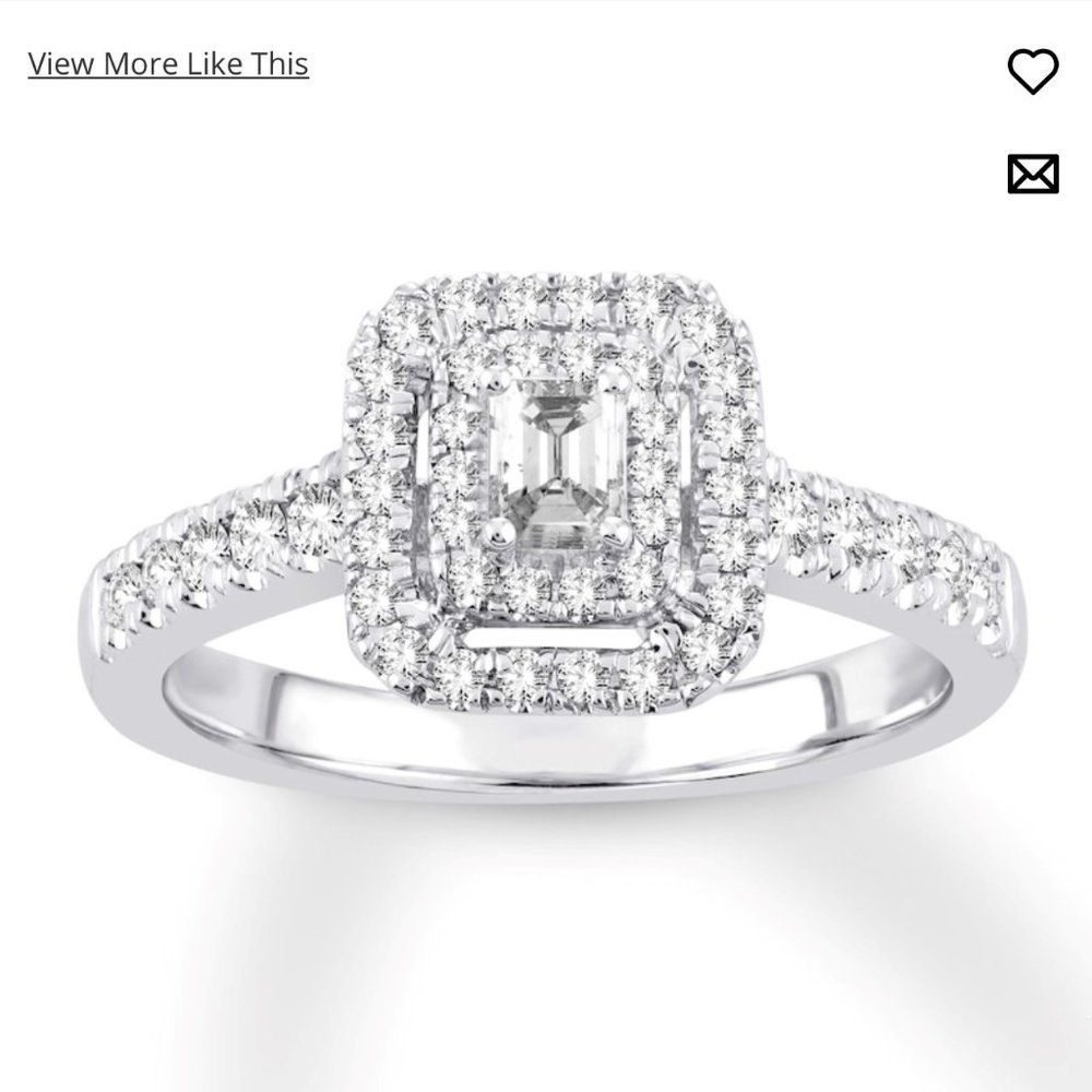 Engagement ring with enhancer.